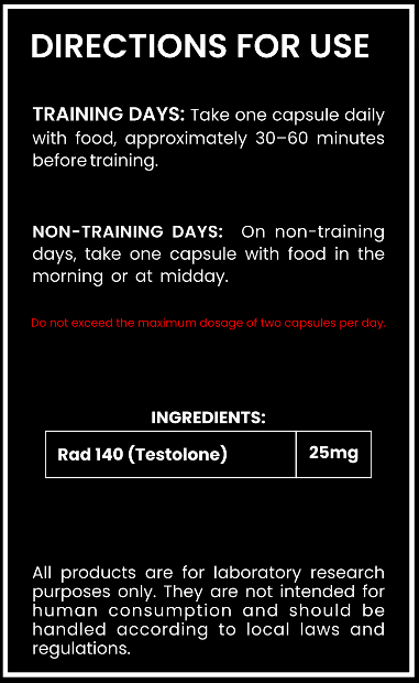 RAD-140 (Testolone) 25mg Capsules – Research Compound