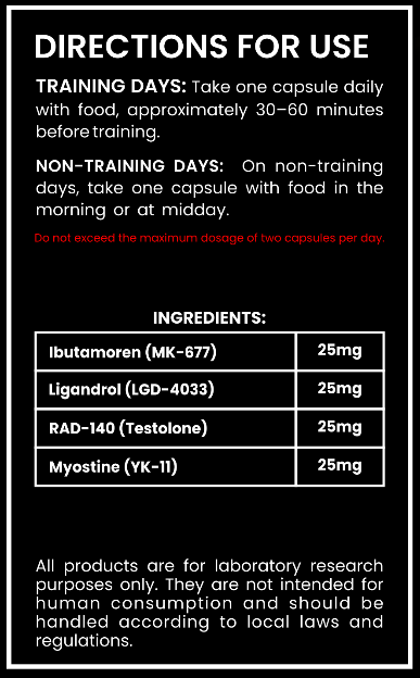 Ultimate Mass Stack – MK-677, LGD-4033, RAD-140 & YK-11 Research Stack
