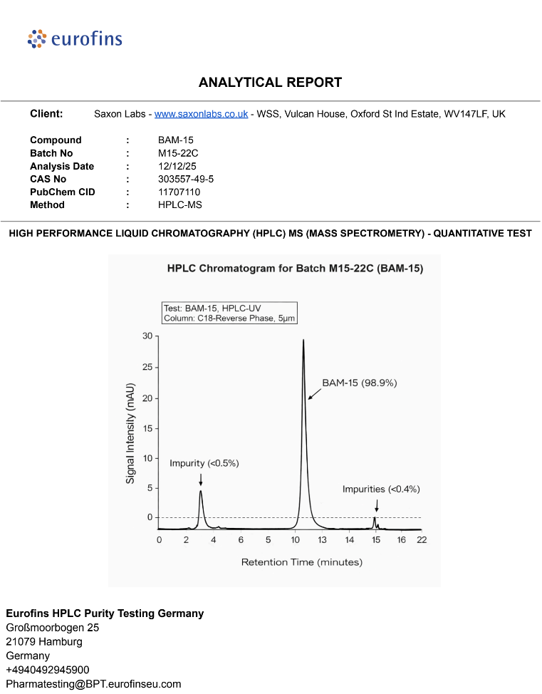 BAM-15 Capsules – Cellular Energy Research Compound