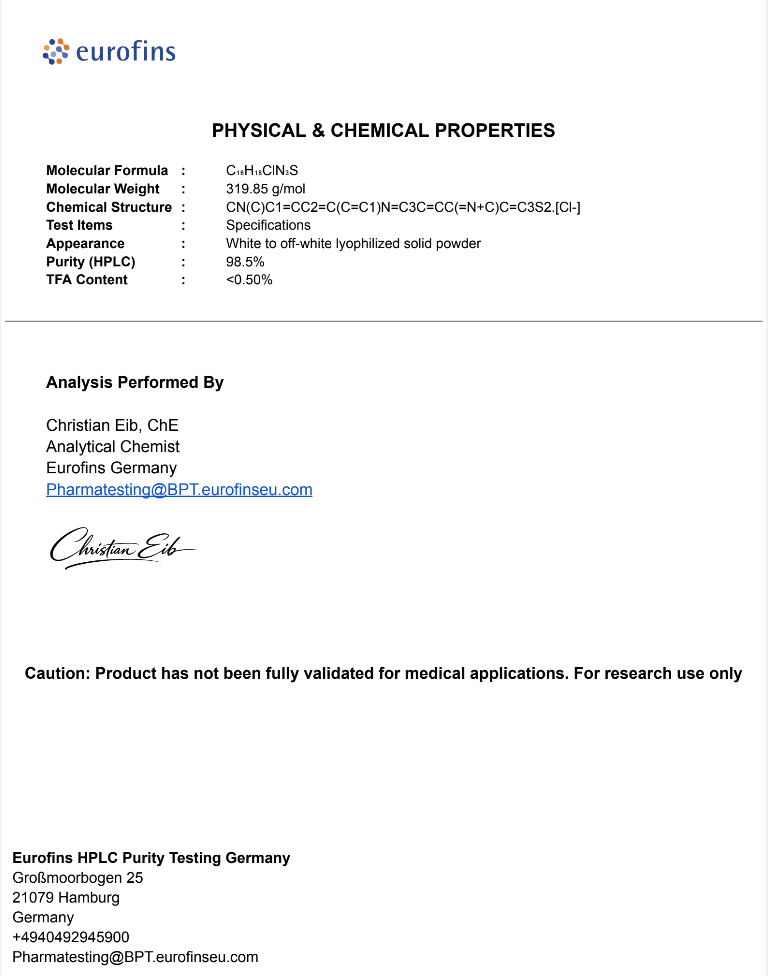 Methylene Blue Capsules – Mitochondrial Research Compound