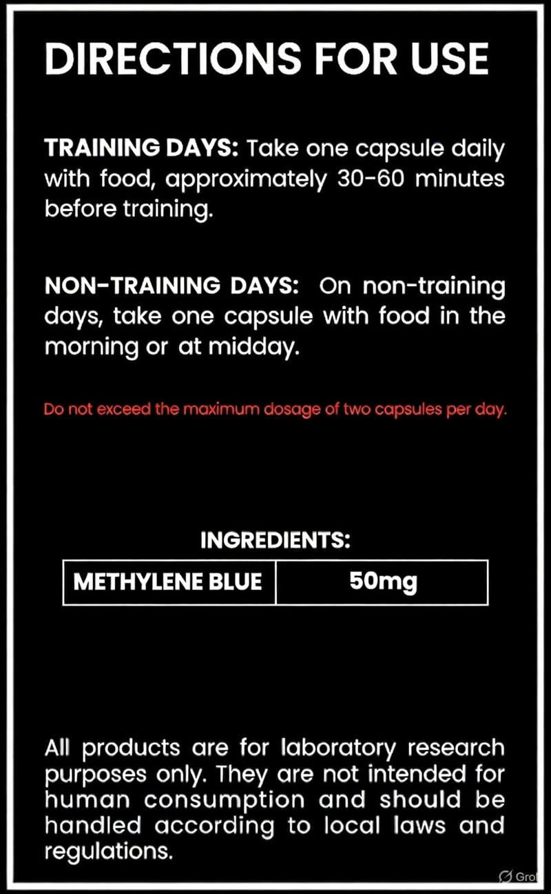 Methylene Blue Capsules – Mitochondrial Research Compound