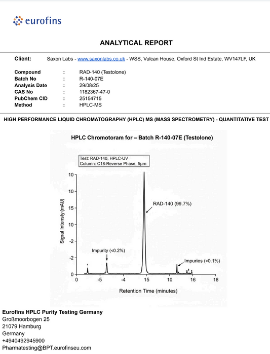 RAD-140 (Testolone) 25mg Capsules – Research Compound