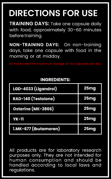 Advanced Muscle Stack – LGD-4033, RAD-140, Ostarine, YK-11 & MK-677 Research Stack