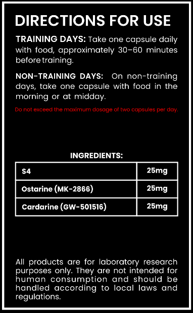 Intermediate Cutting Stack – S4, Ostarine & Cardarine SARM Stack