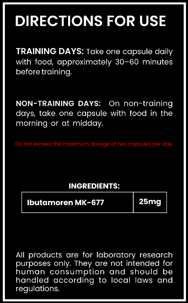 Ibutamoren (MK-677) 25mg Capsules – Research Compound